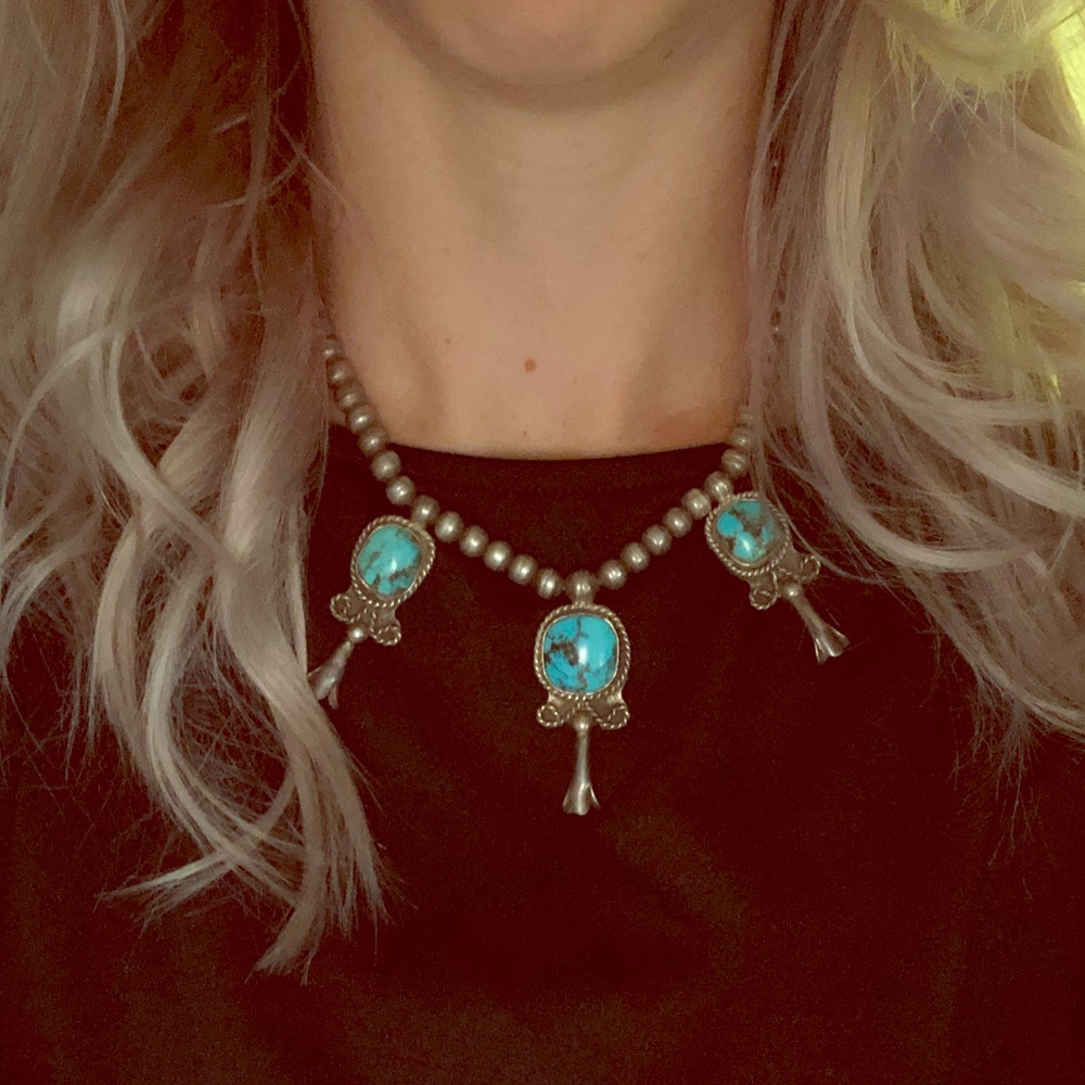 Sterling squash necklace